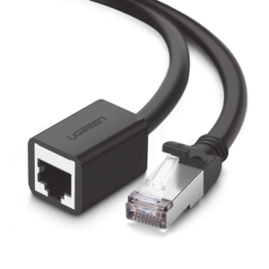 Cable de Extensión Cat6 RJ45 F/UTP / Macho a Hembra / 3 Metros (9.84 Pies) / Método de Conexión 568B / Velocidad de Transmisión 1000Mbps / Ancho de Banda del Canal 250MHz / Caja de Cobre / Negro