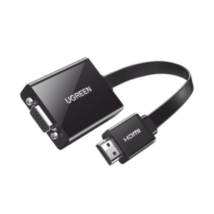 Adaptador HDMI a VGA / Resolución 1080P / Audio 3.5mm / Con Puerto Micro USB para Alimentación / Plug & Play / No Requiere Controlador / ABS / Flexible y Duradero