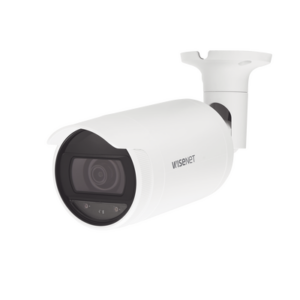 Cámara IP Tipo Bala 4 Megapíxel / Lente 3mm / IR 20M / WDR 120db / IP66 / H.265 & WiseStream / modo pasillo / POE 802.3af