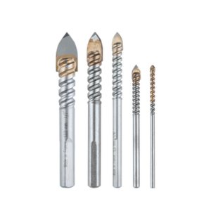 Juego de 5 brocas para vidrio de 1/8"-3/16"-1/4"-3/8"-1/2"