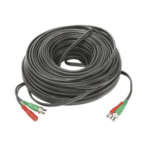 Cable Coaxial (BNC RG59) + Alimentación / SIAMES / 50 Metros (164 Pies) / 100% COBRE / Para Cámaras 4K / Uso Interior y Exterior