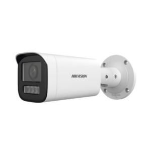 Bala IP 4 Megapíxel / Lente Motorizado 2.8 a 12 mm / Dual Light (50 mts IR + 50 mts Luz Blanca) / ACUSENSE Lite / Microfono Integrado / Exterior IP67 / WDR 120 dB / PoE / Micro SD / Alarmas I/O