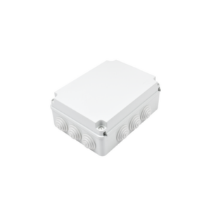Caja Estanca de PVC Para Derivación y Conexión, 12 Entradas, Tapa Atornillada, 300x220x120 mm (Área interna), Uso Exterior IP55, Material que no Propaga el Fuego y Libre de Hálogenos