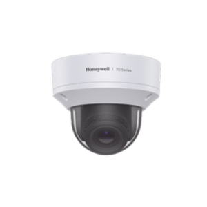 Domo IP 8 MP / Lente Mot. 3.6 a 11 mm / H.265 / NDAA / ONVIF / IK10 / WDR 130 dB / IA Avanzado Detección Sabotaje / Movimiento / Rostros / Intrusión / Merodeo / Objeto Abandonado / Alarma y Audio I/O / PoE / Serie 70 / Honeywell Security