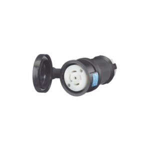 Conector Industrial con Bloqueo de Media Vuelta / 30 A 120/208 V CA / Nema L21-30R / 4 Polos 5 Hilos / Color Blanco y Negro / Grado Industrial