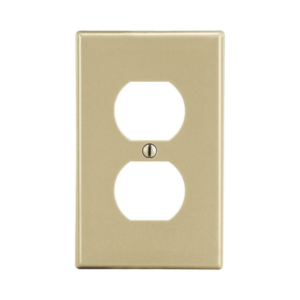 Placa de Pared para Contacto Duplex Color Marfil.