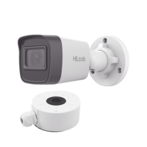 HiLook Series / Bala IP 4 Megapixel / 20 mts IR / Exterior IP67 / PoE / dWDR / Lente 2.8 mm + Caja de conexión DS-1280ZJ-XSP
