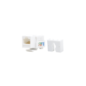 Módulo Jack Keystone Cat5e con Terminación 110 (Punchdown) para Faceplate - Color Blanco