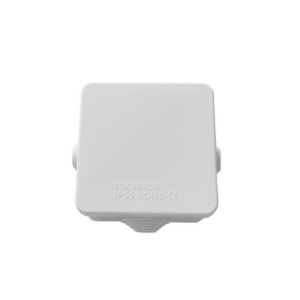 Caja de Conexiones Impermeable IP55 con 4 Entradas, 80 x 80 x 50 mm, para Instalaciones Industriales, Comerciales y Residenciales, Incluye Tornillería para su Instalación