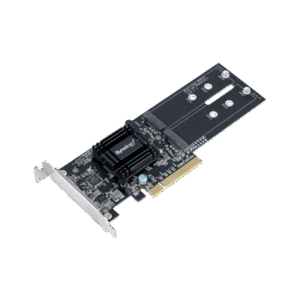 Tarjeta de Expansión M2D18 | PCIe 2.0 x8 | Compatible con NVMe y SATA SSD | 2 Ranuras M-key | Perfil Bajo y Altura Completa | Garantía de 3 Años.