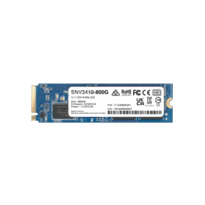 SSD NVMe M.2 SNV3410/3510 | SSD 400GB | Alto Rendimiento 400000 IOPS Lectura | 70000 IOPS Escritura | Resistencia 1022 TBW | Protección de Datos Integral | Análisis de Vida Útil | Diseñada para Sistemas Synology.