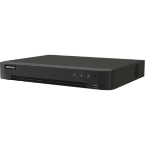 DVR 16 Canales TURBOHD + 16 Canales IP / 8 Megapixel (4K) / Audio Bidireccional / ACUSENSE / Audio Bidireccional / 1 Bahía de Disco Duro / Salida de Video en Full HD / H.265+